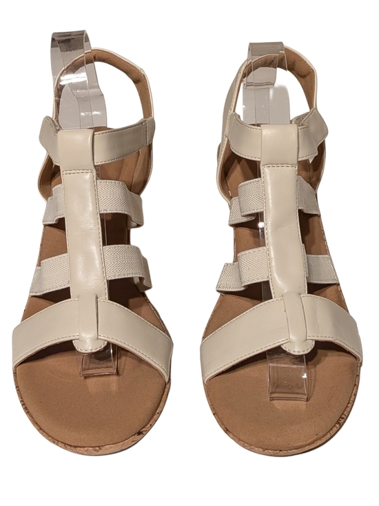 Rockport Shoes - Rockport Cream T-Strap Comfort Sandals